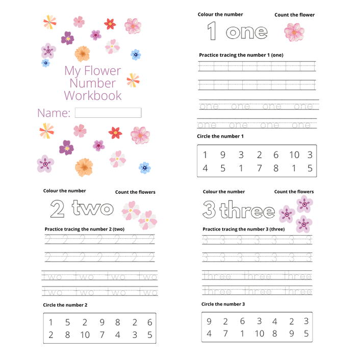 Flower Number Workbook