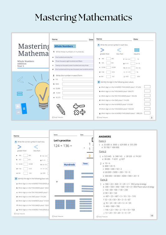 Mastering Mathematics: Algorithm Calculations and Place Value Workbook