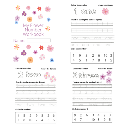 Flower Number Workbook