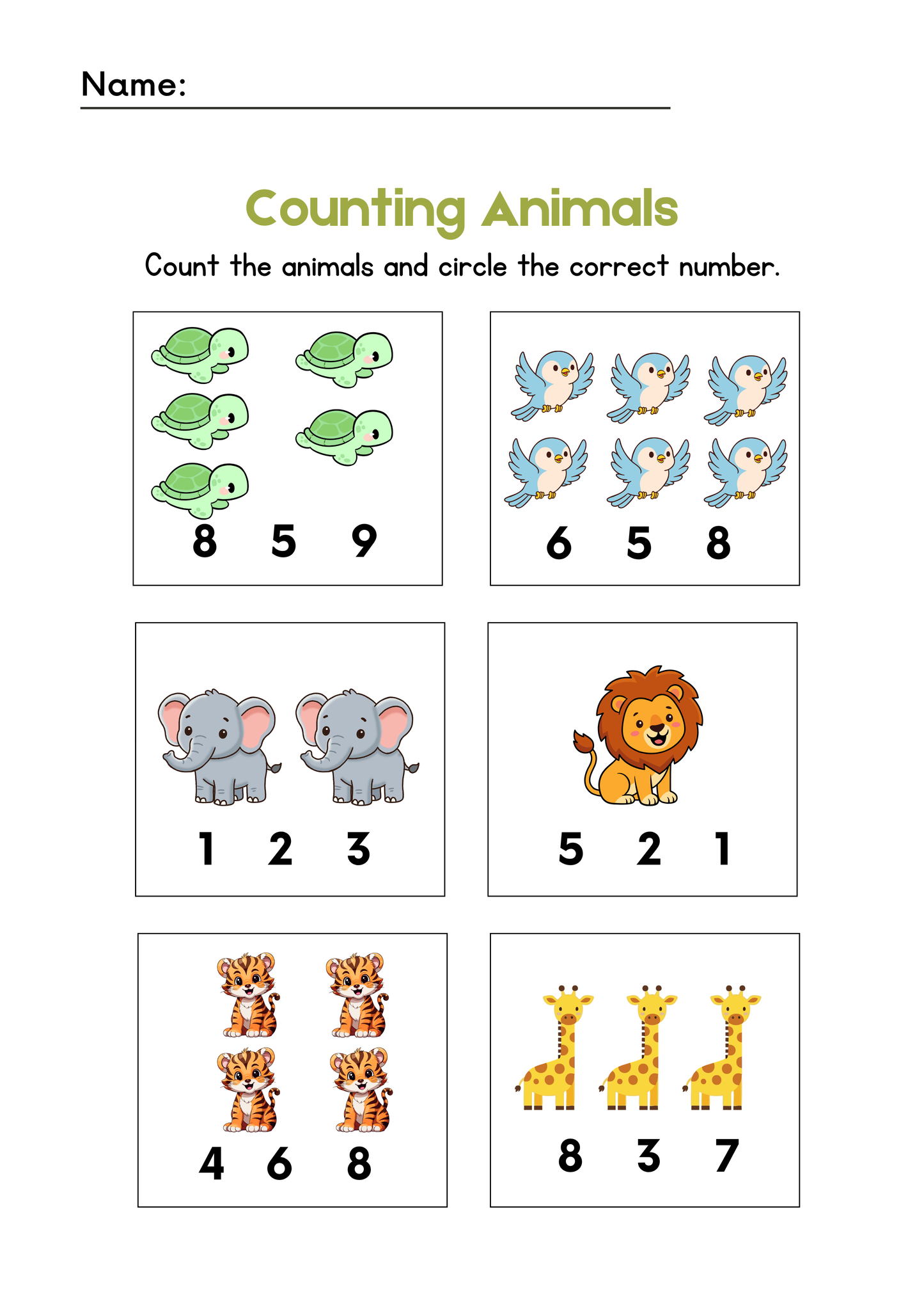 Free My Counting Workbook