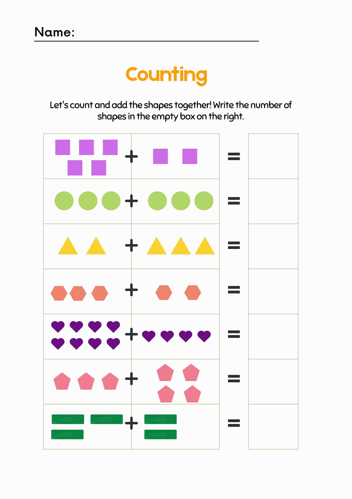 Free My Counting Workbook
