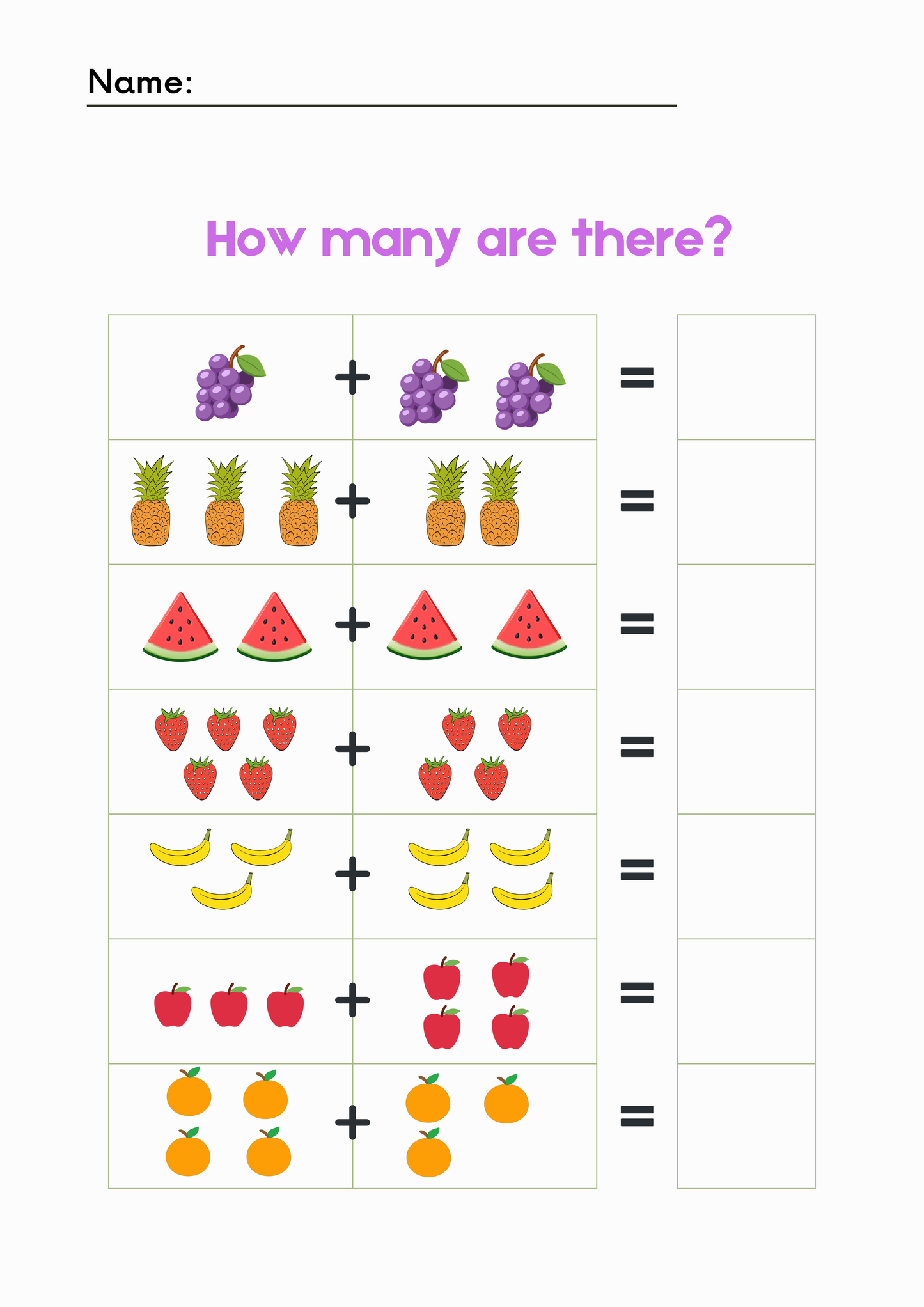 Free My Counting Workbook