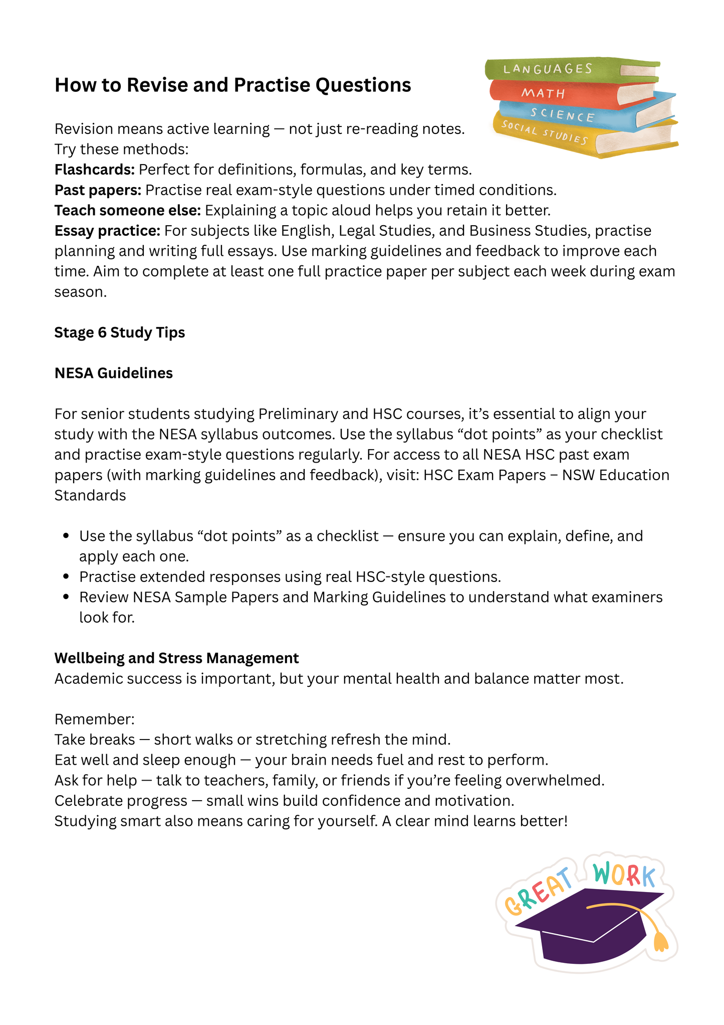 HSC and Year 11 Study Success Guide