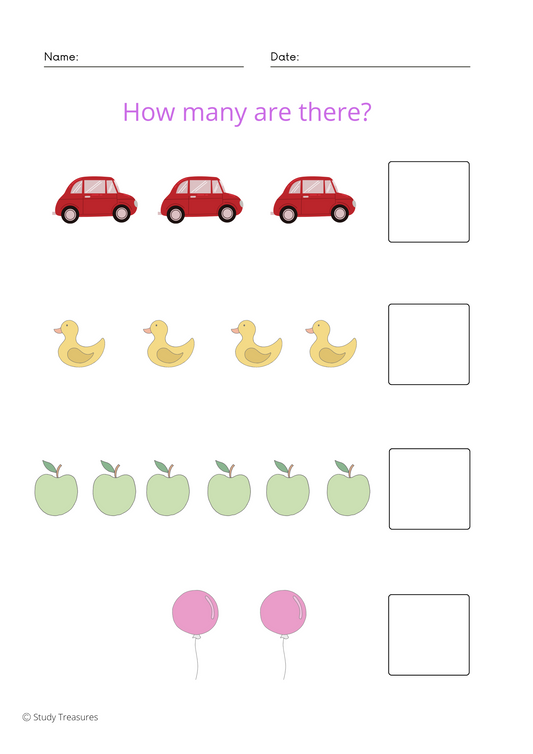 Illustrated Addition Worksheet